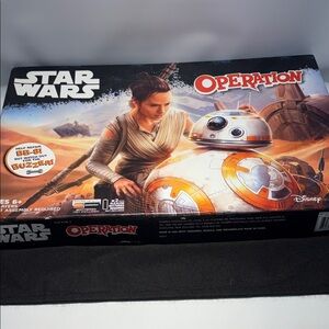 Star Wars Operation Game Featuring Rey and BB-8 Artwork (Orange, White)